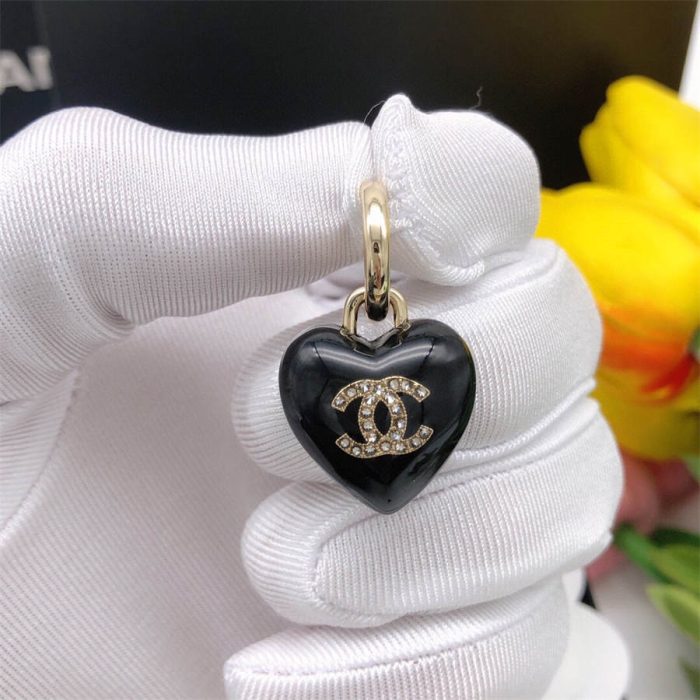 Chanel heart earrings