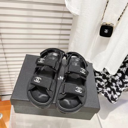 chanel sandals wedge 9